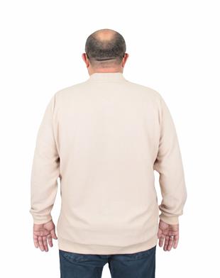 Erkek Büyük Beden Polo Yaka Sweat Brb 24400 BEJ