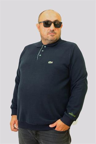 Erkek Büyük Beden Polo Yaka Sweat Lcs.24401 LACIVERT