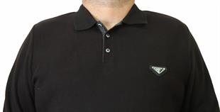 Erkek Büyük Beden Polo Yaka Sweat PRD 24405 SIYAH