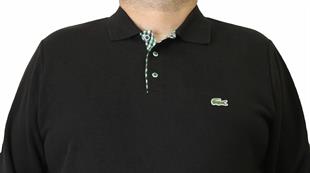 Erkek Büyük Beden Polo Yaka Sweat Lcs.24401 SIYAH