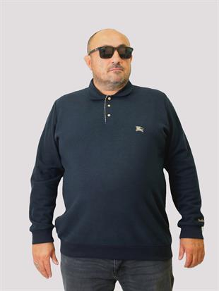 Erkek Büyük Beden Polo Yaka Sweat Brb 24400 LACIVERT