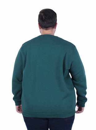 Erkek Büyük Beden Bisiklet Yaka Sweatshirt D&G 25726 NEFTI