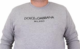 Erkek Büyük Beden Sıfır Yaka Sweat DG 23207 GRI MELANJ