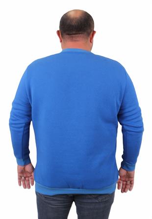 Erkek Büyük Beden Sıfır Yaka Sweat DG 23207 SAKS