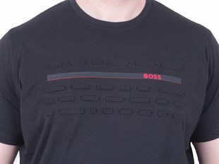 Erkek Büyük Beden Sıfır Yaka Tişört BSS 26113 SIYAH