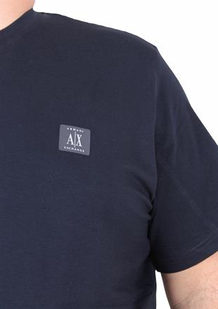 Erkek Büyük Beden Sıfır Yaka Tişört Arm Ex 25112 LACIVERT