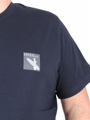 Erkek Büyük Beden Sıfır Yaka Tişört Arm Exc 25126 LACIVERT