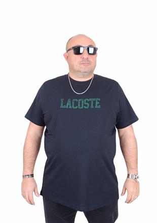 Erkek Büyük Beden Sıfır Yaka Tişört Lcst 25136 LACIVERT
