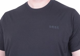 Erkek Büyük Beden Sıfır Yaka Tişört BSS 26103 SIYAH