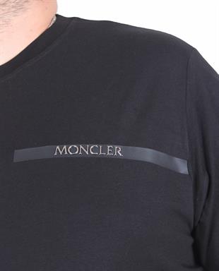 Erkek Büyük Beden Sıfır Yaka Tişört Mnclr 25128 SIYAH