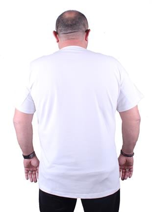 Tişört Bisiklet Yaka HGBS 24123 BEYAZ