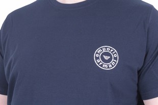 Erkek Büyük Beden Sıfır Yaka Tişört EA 26101 LACIVERT