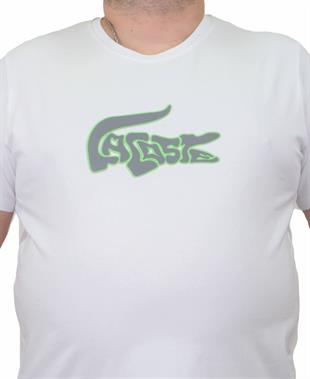 Tişört Bisiklet Yaka LCST 24119 BEYAZ