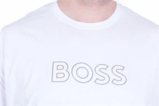 Erkek Büyük Beden Sıfır Yaka Tişört BSS 26115 BEYAZ