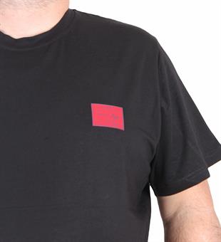 Erkek Büyük Beden Sıfır Yaka Tişört Tmy Hlf 25125 SIYAH