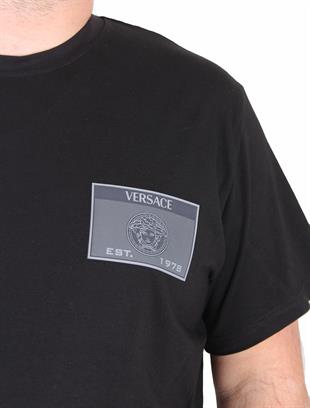 Erkek Büyük Beden Sıfır Yaka Tişört Vrs 25117 SIYAH