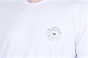 Erkek Büyük Beden Sıfır Yaka Tişört EA 26101 BEYAZ