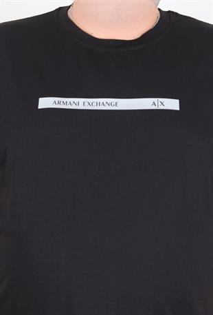 Erkek Büyük Beden Sıfır Yaka Tişört Arm Exc 25131 SIYAH