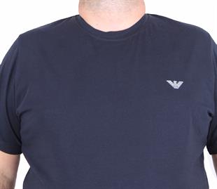 Erkek Büyük Beden Sıfır Yaka Tişört Armny 25103 LACIVERT