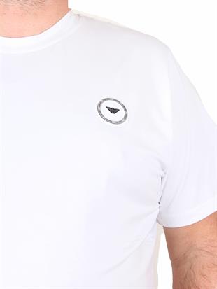 Erkek Büyük Beden Sıfır Yaka Tişört EmpArm 25129 BEYAZ