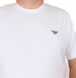 Erkek Büyük Beden Sıfır Yaka Tişört Armny 25103 BEYAZ