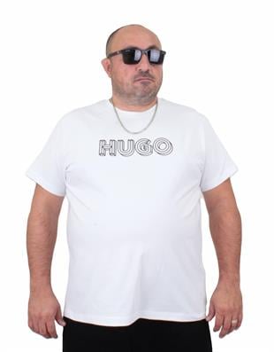 Tişört Bisiklet Yaka HGBS 24123 BEYAZ