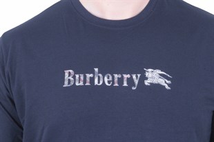 Erkek Büyük Beden Sıfır Yaka Tişört Brbr 26111 LACIVERT