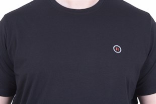 Erkek Büyük Beden Sıfır Yaka Tişört HRM 26104 SIYAH