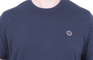 Erkek Büyük Beden Sıfır Yaka Tişört HRM 26104 LACIVERT