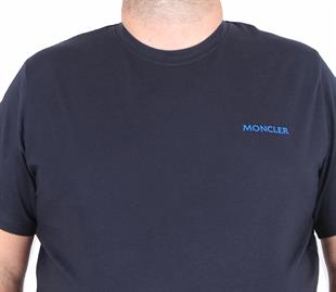 Erkek Büyük Beden Sıfır Yaka Tişört Mnclr 25101 LACIVERT