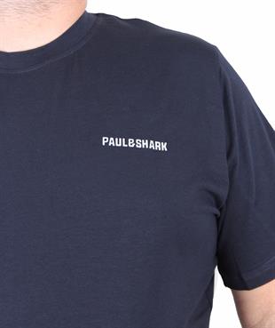 Erkek Büyük Beden Sıfır Yaka Tişört PShrk 25108 LACIVERT