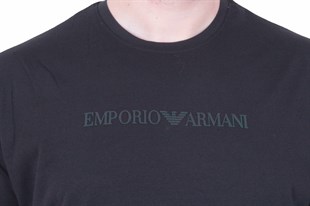 Erkek Büyük Beden Sıfır Yaka Tişört EA 26119 SIYAH