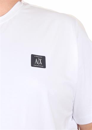 Erkek Büyük Beden Sıfır Yaka Tişört Arm Ex 25112 BEYAZ