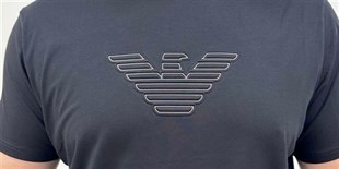 Erkek Büyük Beden Sıfır Yaka Tişört EA 26120 SIYAH