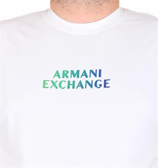 Erkek Büyük Beden Sıfır Yaka Tişört Arm Ax 25132 BEYAZ