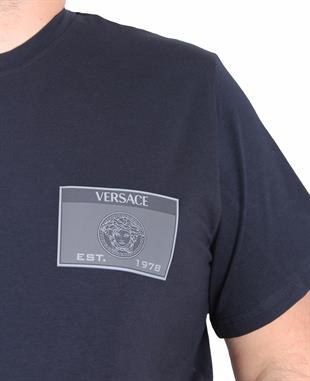 Erkek Büyük Beden Sıfır Yaka Tişört Vrs 25117 LACIVERT