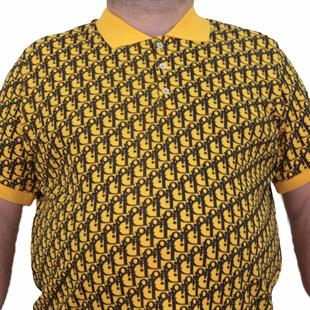 Erkek Büyük Beden Polo Yaka Tişört DR24456 SARI