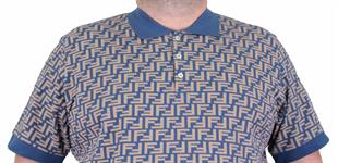 Erkek Büyük Beden Polo Yaka Tişört FND 24458 INDIGO