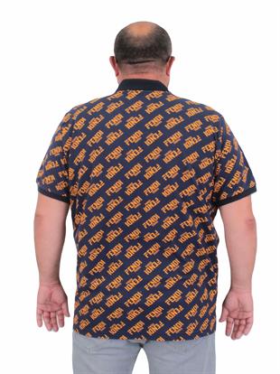 Erkek Büyük Beden Polo Yaka Tişört FR 24462 Marin