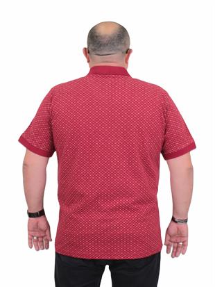 Erkek Büyük Beden Polo Yaka Tişört EA 24461 BORDO
