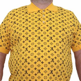 Erkek Büyük Beden Polo Yaka Tişört LV 24459 SARI