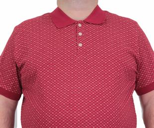 Erkek Büyük Beden Polo Yaka Tişört EA 24461 BORDO