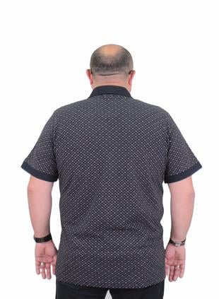 Erkek Büyük Beden Polo Yaka Tişört EA 24461 LACIVERT