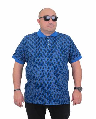 Erkek Büyük Beden Polo Yaka Tişört FND 24458 SAKS