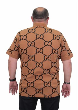 Erkek Büyük Beden Polo Yaka Tişört Gcc 24453 Vizon