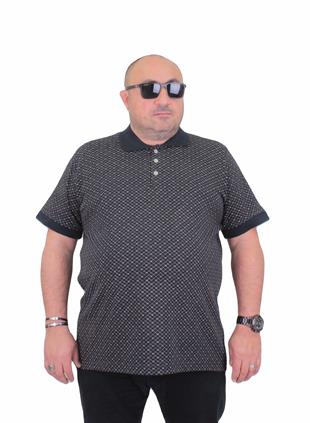 Erkek Büyük Beden Polo Yaka Tişört EA 24461 LACIVERT