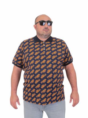 Erkek Büyük Beden Polo Yaka Tişört FR 24462 Marin