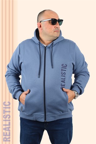 Starbattal Büyük Beden Erkek 3ip Sweat Realistic 22738 MAVI