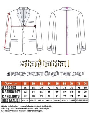 Starbattal Erkek Büyük Beden 4 Drop Blazer Oskar Ceket 500607 SIYAH