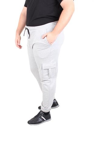 Starbattal Büyük Beden Erkek Düz Komando Eşofman Altı 22520 GRI MELANJ